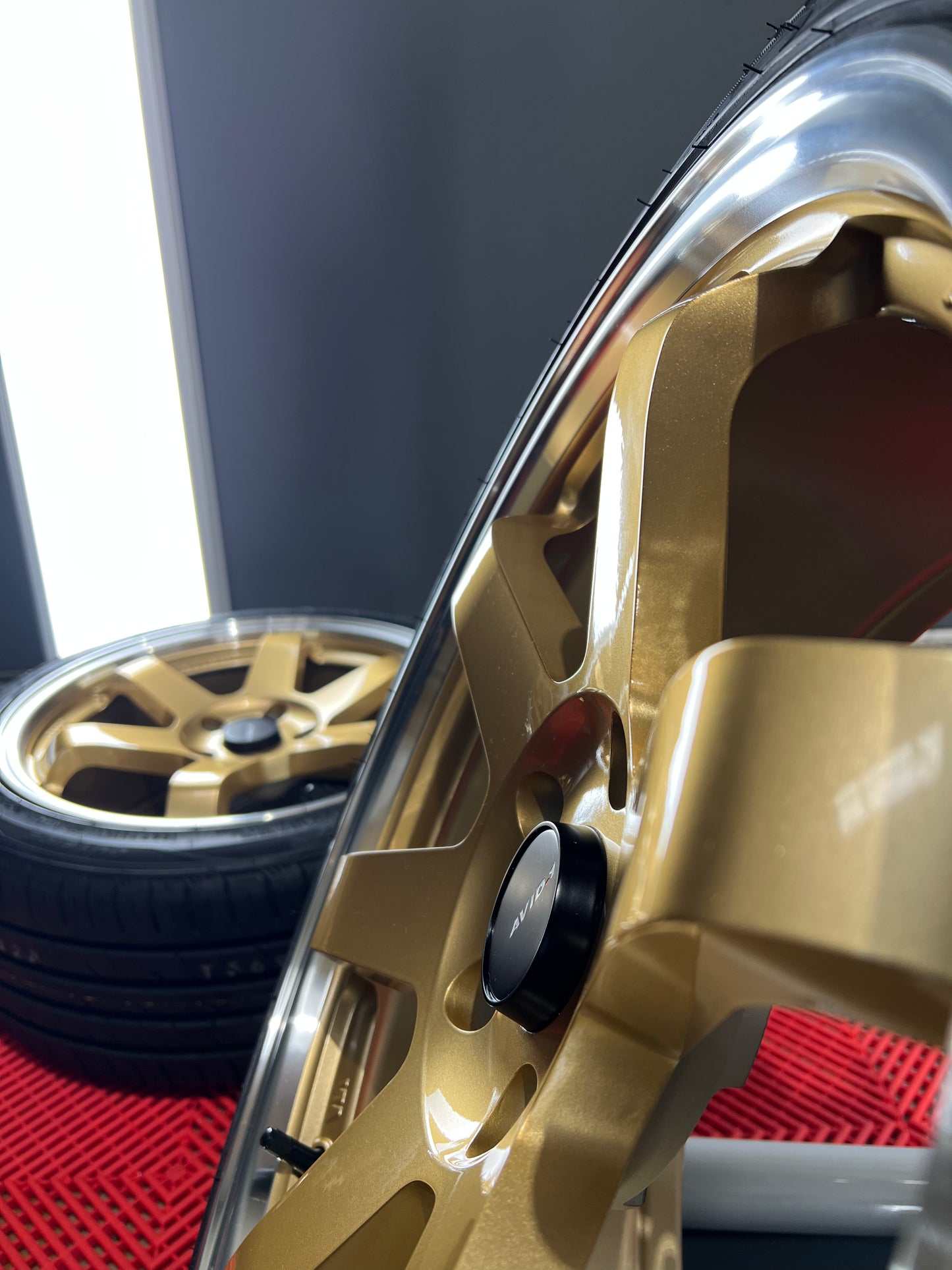 ceramic coating applied on alloy wheels